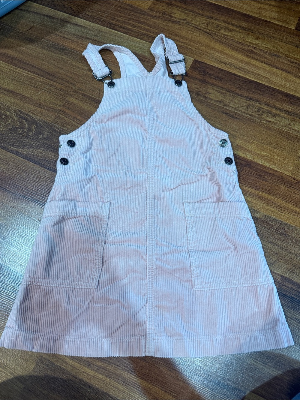 Little Girls Velvet Light Pink Corduroy Dress Skirt Overalls